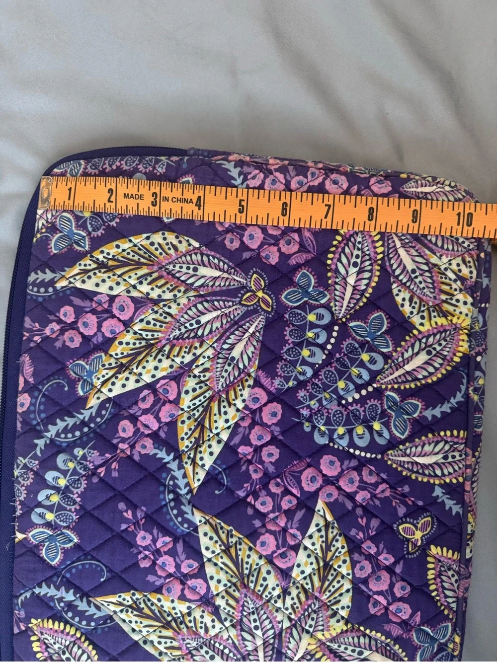 Vera Bradley Quilted Purple Floral Tech Sleeve
